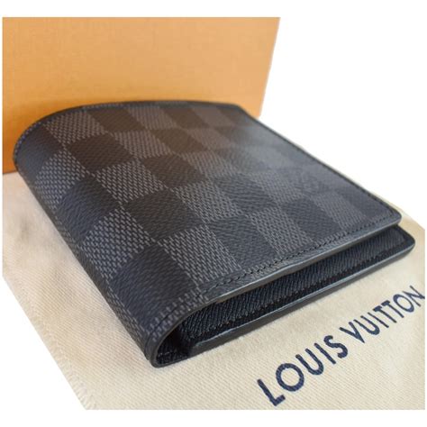 Multiple Wallet Damier Graphite Canvas .